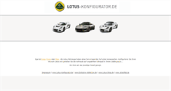 Desktop Screenshot of lotus-konfigurator.de